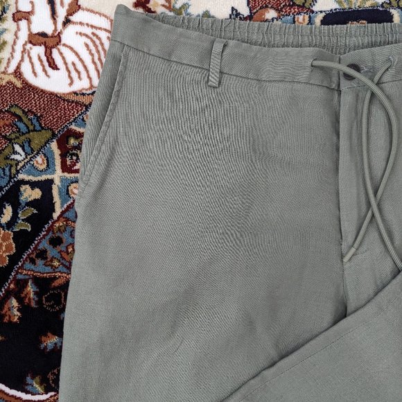Linen Elastic Drawstring Waist Chino Pants (Purchased in the Netherlands🇳🇱) - Picture 5 of 9